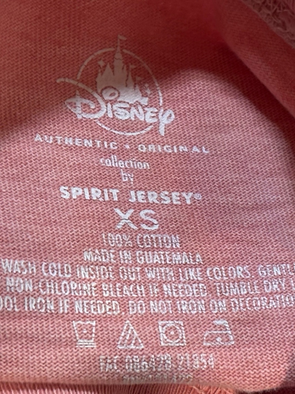Disney Parks Spirit Jersey Pink & Gold Glitter Long Sleeve Top XS Preloved - Picture 5 of 9